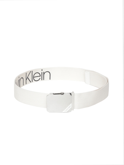 

Calvin Klein Men Off-White Solid Belt