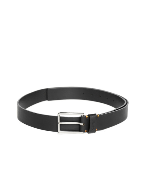 

Calvin Klein Men Black Solid Leather Belt