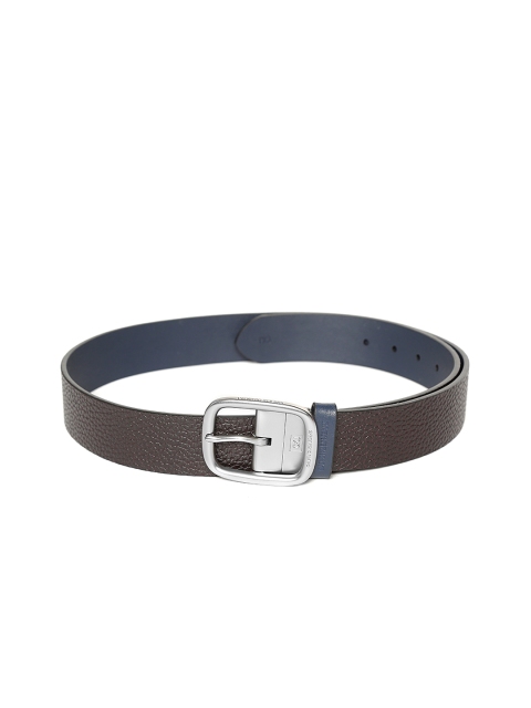 

Calvin Klein Men Coffee Brown & Navy Blue Textured Reversible Belt