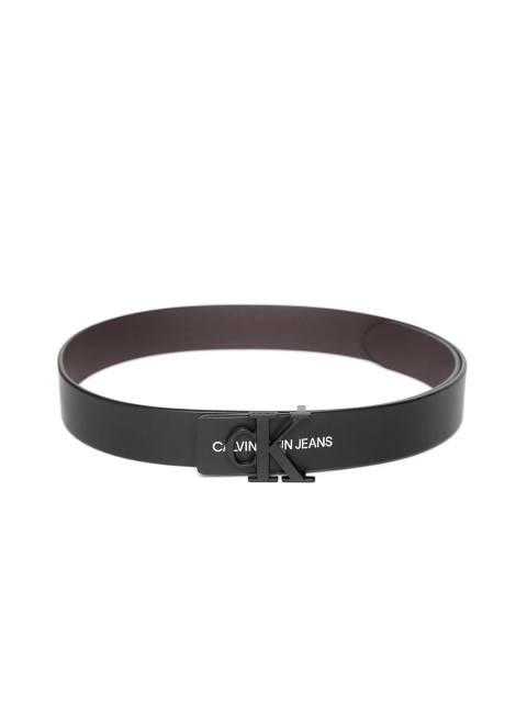 

Calvin Klein Men Black & Coffee Brown Leather Reversible Belt