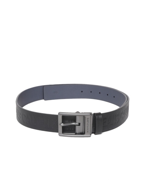 

Calvin Klein Men Black & Grey Reversible Solid Leather Belt