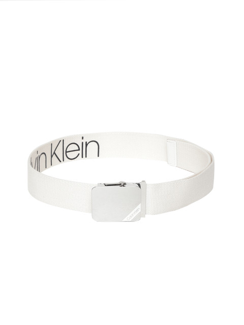 

Calvin Klein Men Off-White Solid Belt