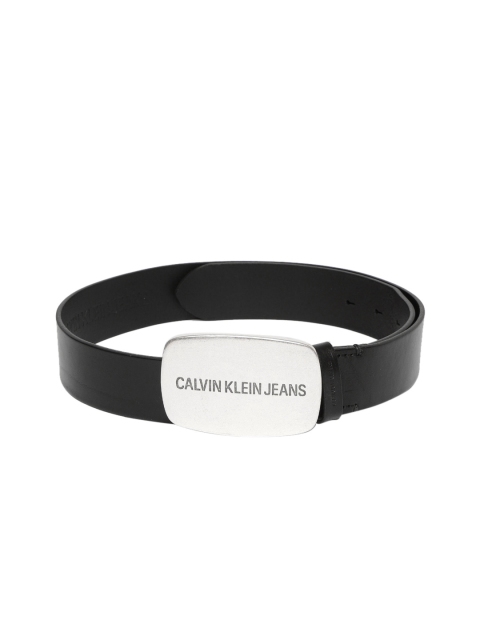 

Calvin Klein Men Black Solid Leather Belt