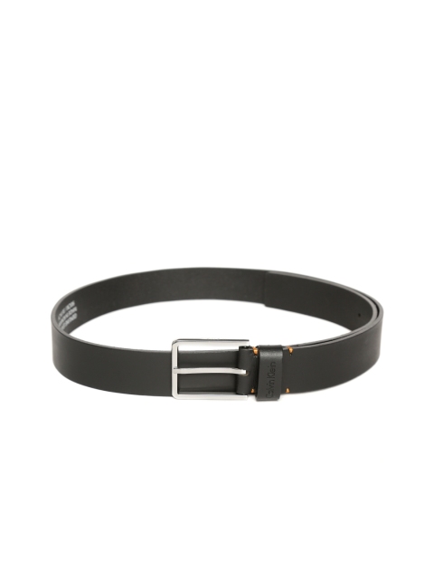 

Calvin Klein Men Black Solid Leather Belt