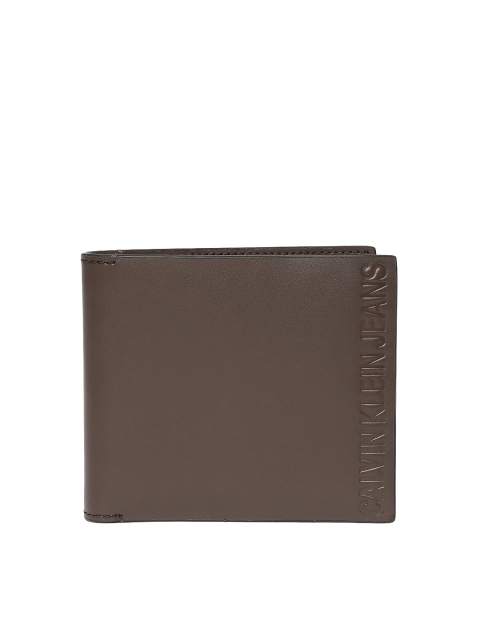 

Calvin Klein Men Brown Solid Leather Two Fold Wallet
