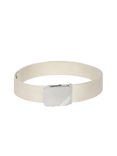 

Calvin Klein Men White Solid Belt