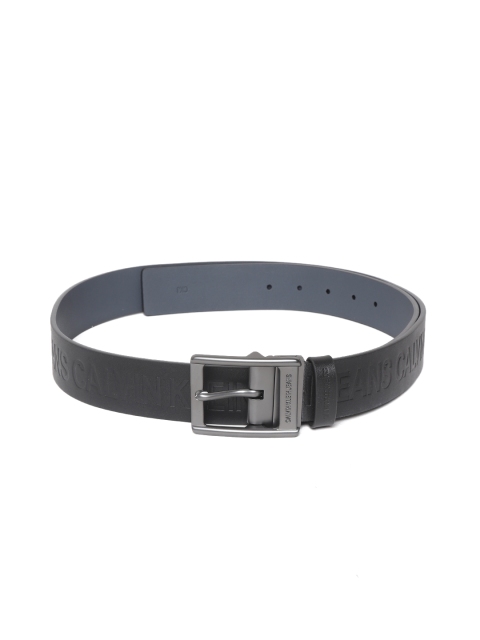 

Calvin Klein Men Black & Navy Blue Reversible Leather Belt