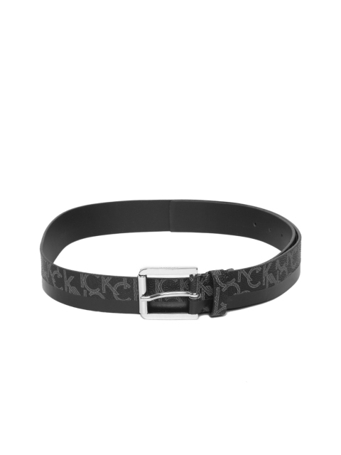 

Calvin Klein Men Black Printed Leather Belt