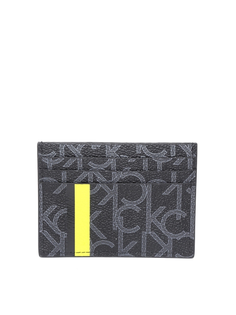 

Calvin Klein Men Black & Grey Printed Card Holder