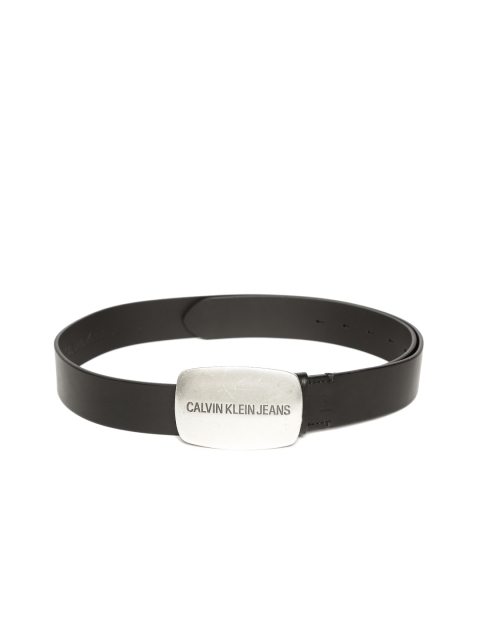 

Calvin Klein Men Black Solid Leather Belt