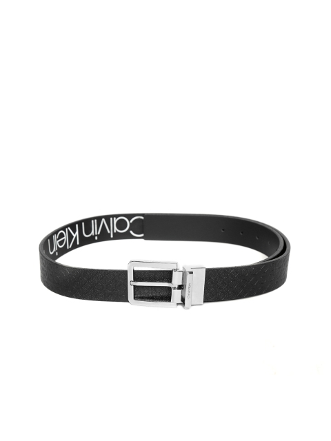 

Calvin Klein Men Black Textured Leather Belt