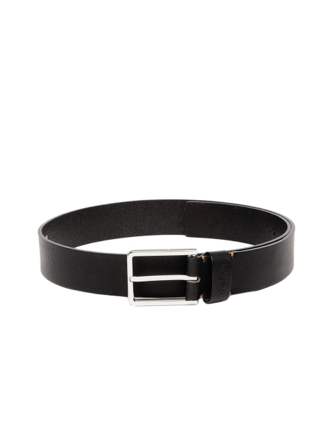 

Calvin Klein Men Black Solid Leather Belt