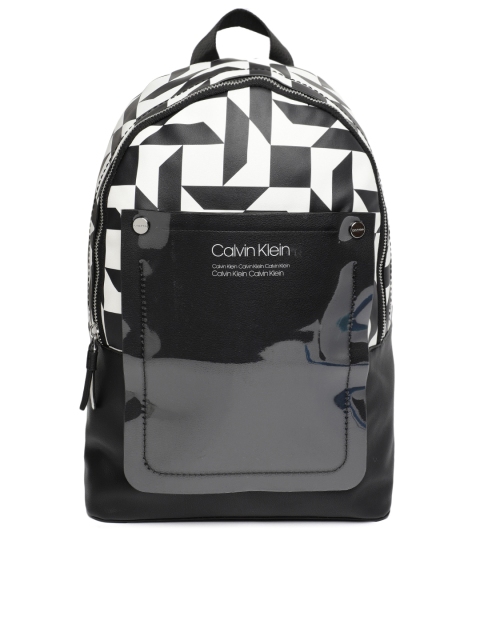 

Calvin Klein Men Black & White Colourblocked Backpack