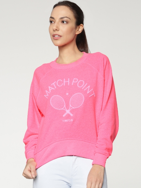 

ONLY Women Coral Pink Embroidered Sweatshirt