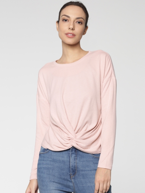 

ONLY Women Pink Solid Top