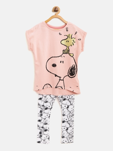 

Marks & Spencer Girls Pink & White Printed Night Suit T862957C