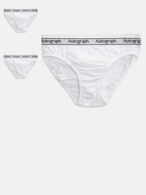 

Marks & Spencer Girls Pack of 2 White Solid Bikini Briefs T717621A