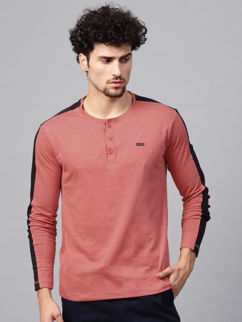 

HRX by Hrithik Roshan Men Lifestyle Full sleeve Crew Neck T-shirts, Pink