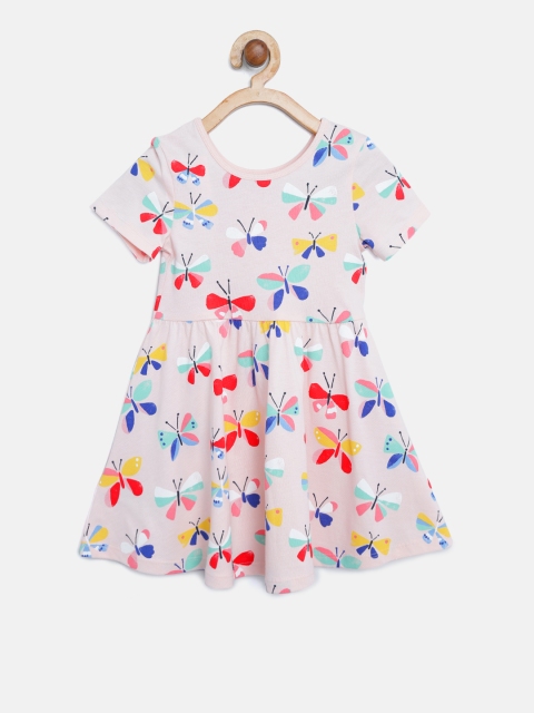 

Marks & Spencer Girls Pink Printed Fit & Flare Dress