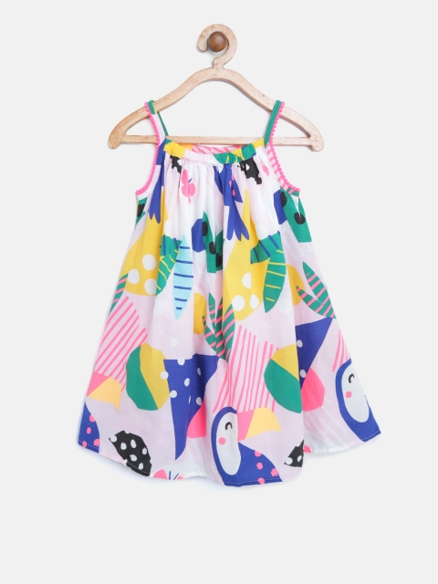 

Marks & Spencer Girls Multicoloured Printed A-Line Dress, Multi