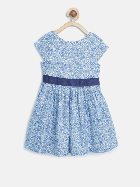 

Marks & Spencer Girls Blue Printed Fit & Flare Dress