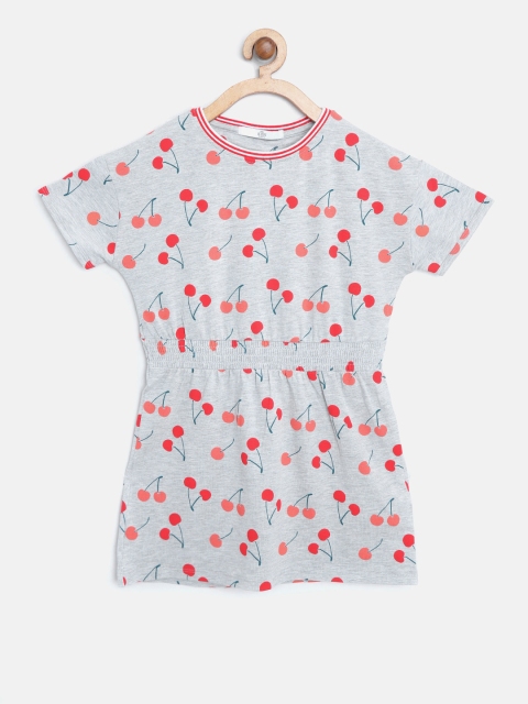 

Marks & Spencer Girls Grey Melange Printed A-Line Dress
