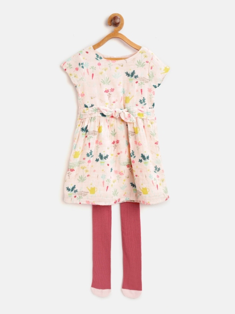 

Marks & Spencer Girls Pink Printed Fit & Flare Dress