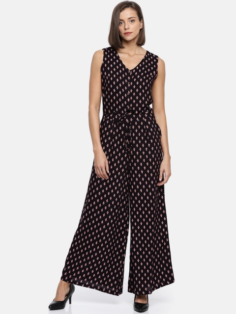 

Colour Me by Melange Black Printed Basic Jumpsuit