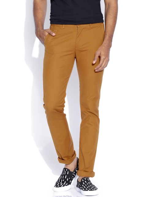 

United Colors of Benetton Rust Brown Slim Fit Trousers