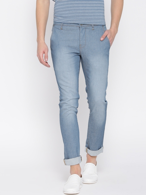 

United Colors of Benetton Men Blue Washed Skinny Stretchable Jeans