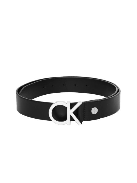 

Calvin Klein Men Black Solid Leather Belt