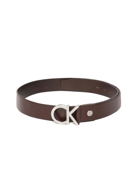 

Calvin Klein Men Coffee Brown Leather Solid Belt