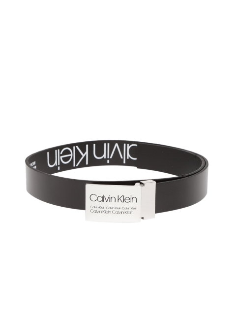 

Calvin Klein Men Black Solid Leather Belt