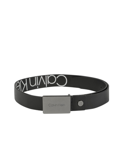 

Calvin Klein Men Black Solid Leather Belt