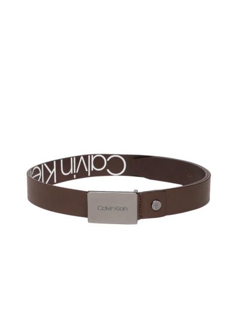 

Calvin Klein Men Coffee Brown Solid Leather Belt