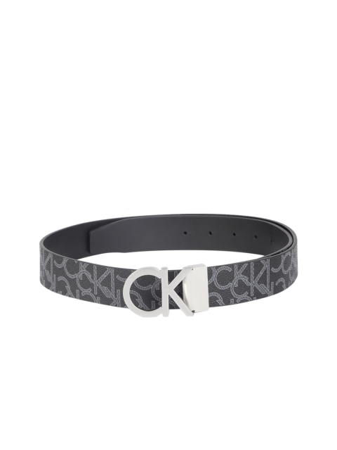 

Calvin Klein Men Black Textured Leather Belt