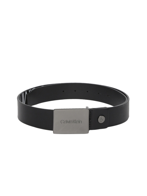 

Calvin Klein Men Black Solid Leather Belt