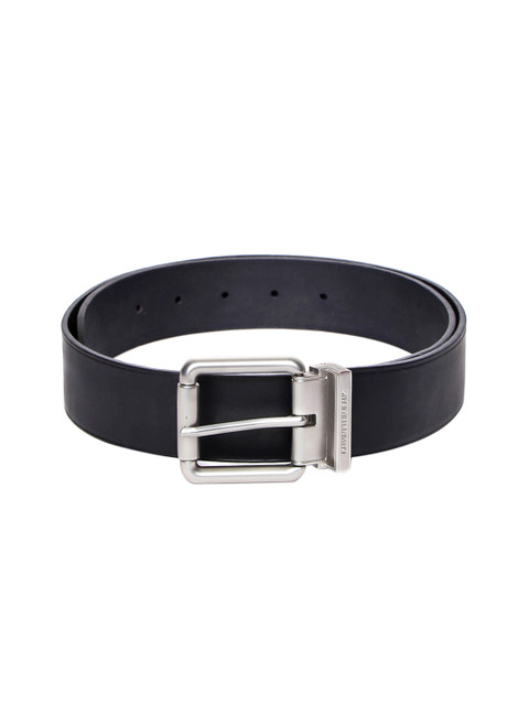 

Calvin Klein Men Black Solid Leather Belt