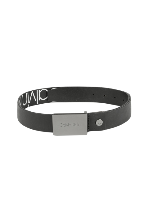 

Calvin Klein Men Black Solid Leather Belt
