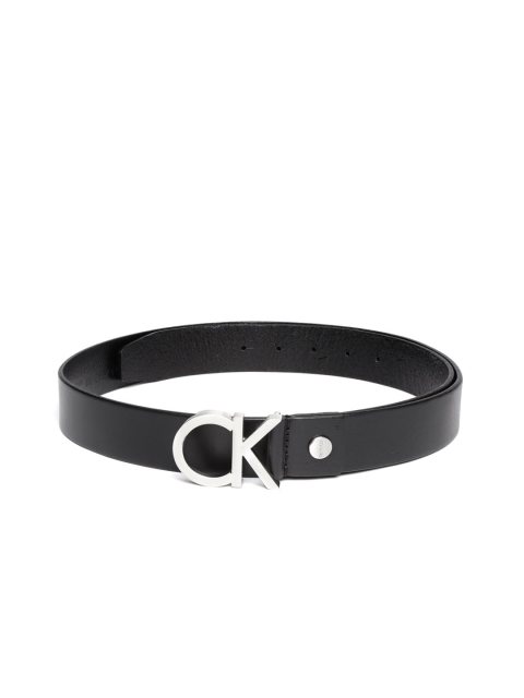 

Calvin Klein Men Black Solid Leather Belt