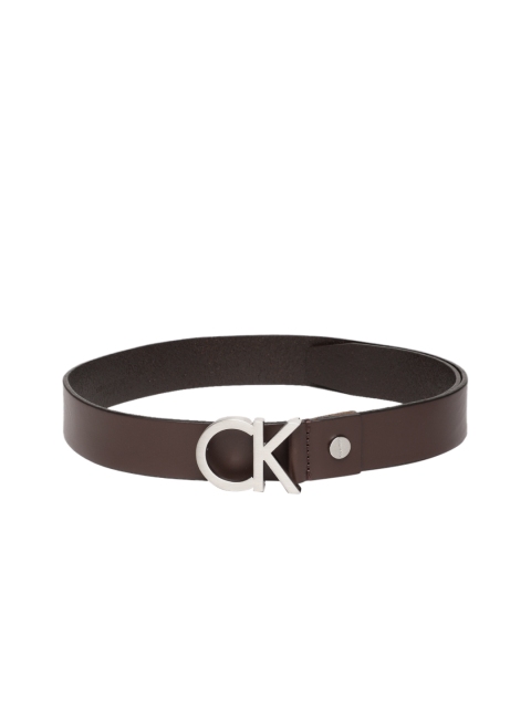 

Calvin Klein Men Coffee Brown Leather Solid Belt