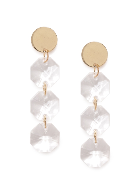 

ToniQ Gold-Toned Circular Drop Earrings