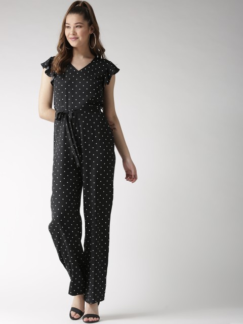 

20Dresses Black & White Polka Print Basic Jumpsuit