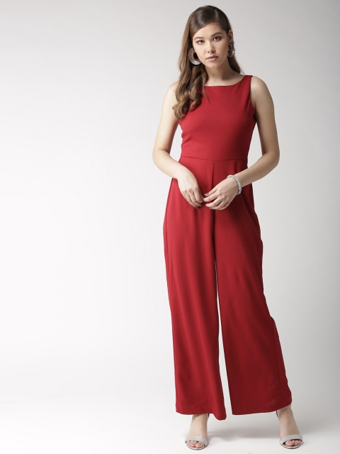 

20Dresses Red Solid Basic Jumpsuit