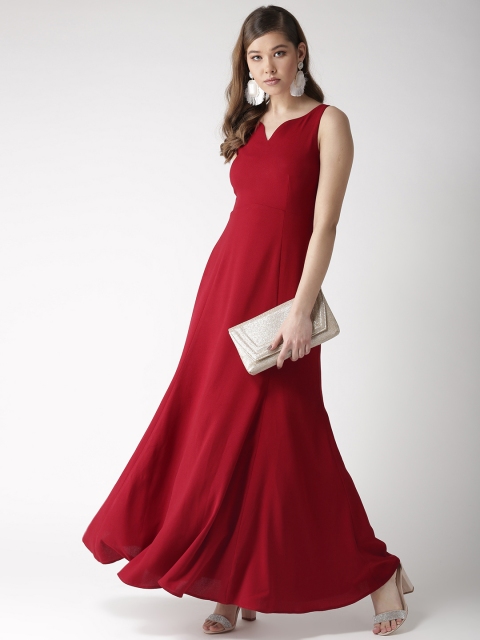 

20Dresses Women Maroon Solid Maxi Dress