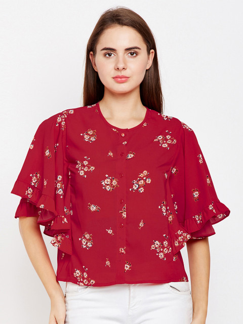 

Oxolloxo Women Red Printed Top
