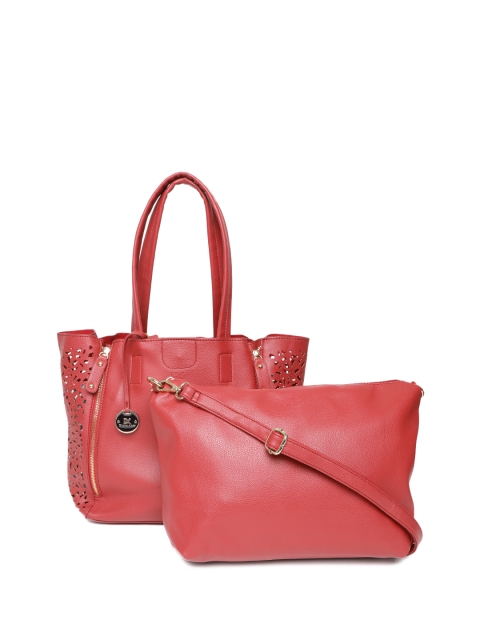 

Diana Korr Red Solid Shoulder Bag with Sling Bag