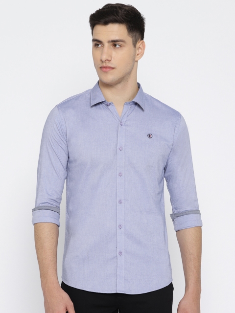 

Duke Stardust Men Blue Regular Fit Solid Casual Shirt