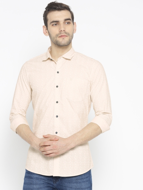 

Duke Men Beige & White Slim Fit Printed Casual Shirt