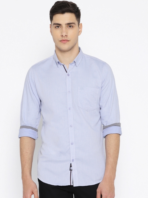 

Duke Stardust Men Blue Regular Fit Solid Casual Shirt
